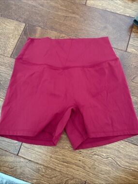 Amazon Women's High-Waist Bike Shorts - Raspberry